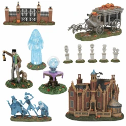 Department 56 Disney World Haunted Mansion Village 8 Pc Set