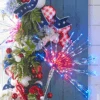 Raz 4' Silver Starburst With Red, White, And Blue LED Lighted Stake L4537005