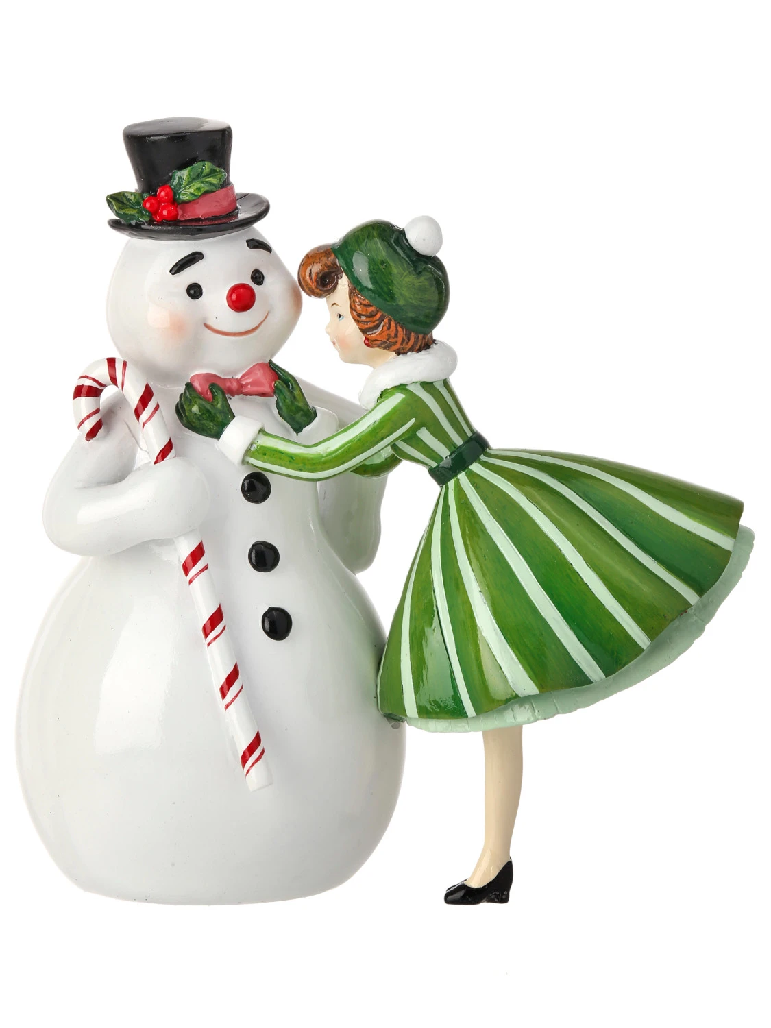 Regency 6.5" Retro Snowman With Lady Christmas Figure MTX73132 1 Regency 6.5" Retro Snowman With Lady Christmas Figure MTX73132