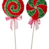 Regency 18" Set Of 2 Sequin Lollipop Stem Christmas Tree Picks MTX73545