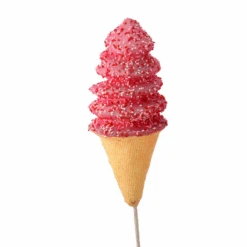 Regency 16" Red And Pink Ice Cream Cone With Sprinkles Christmas Tree Pick MTX73570