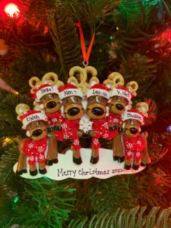 Reindeer Family Of 6 Personalized Christmas Ornament OR2256-6 -Christmas Decor Shop OR2256 6 48221.1665068875