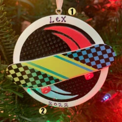 Skateboard Personalized Christmas Ornament OR2294