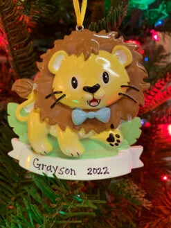 Boy Lion Cub Personalized Christmas Ornament OR2362-M -Christmas Decor Shop OR2362 M 05714.1665072170
