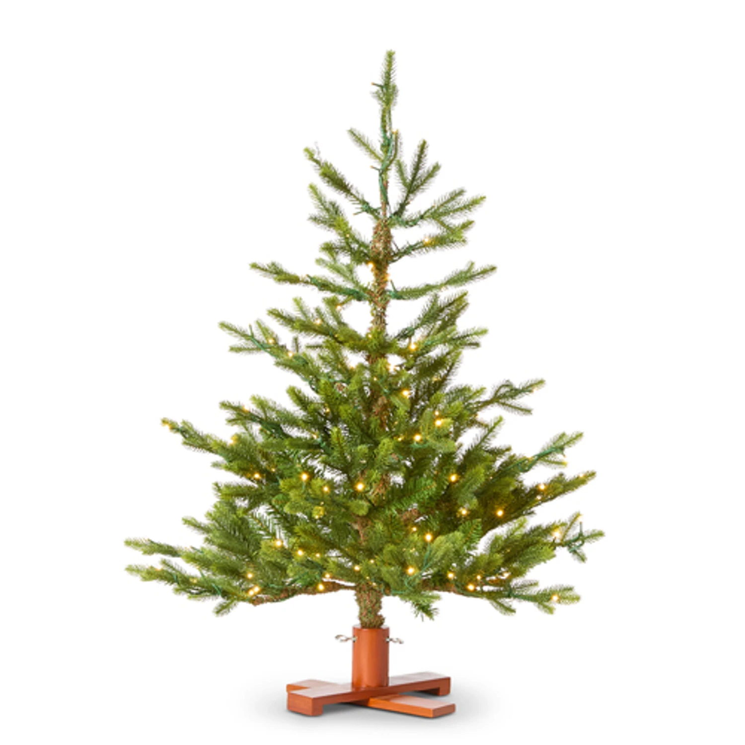 Raz 3' Bavarian Fir Tree With LED Lights Christmas Tree With Wood Stand T4509557 1 Raz 3' Bavarian Fir Tree With LED Lights Christmas Tree With Wood Stand T4509557