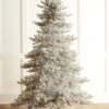 Raz 7.5' Silver Tinsel LED Lighted Christmas Tree T4509650