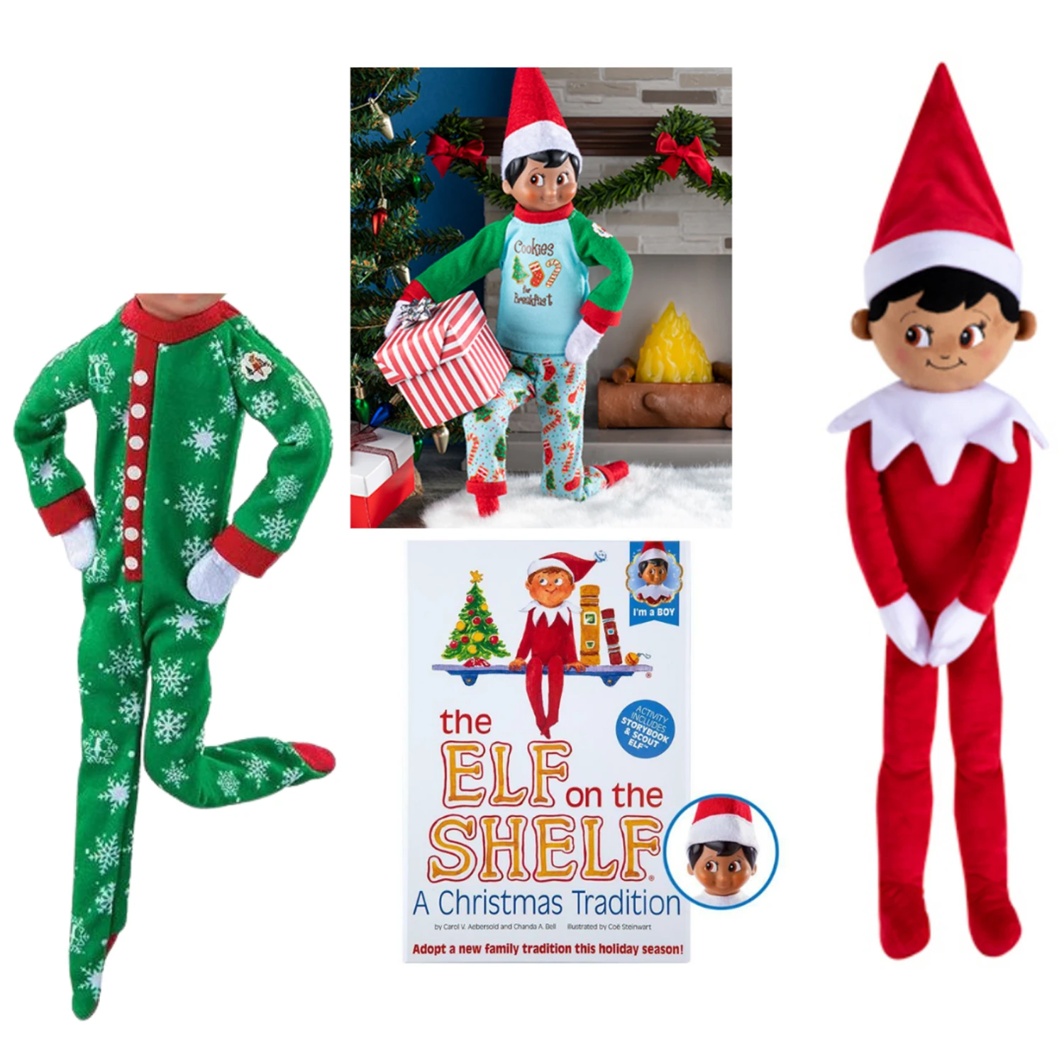 Elf On The Shelf Black Boy Scout Elf And Book, Plushee, And Outfit Bundle 1 Elf On The Shelf Black Boy Scout Elf And Book, Plushee, And Outfit Bundle