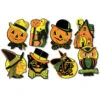 Beistle 8.5"-9.25" Set Of 8 Vintage Halloween Cutouts 01009