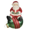 Bethany Lowe 20.5" Jolly Santa On Bauble Large Paper Mache Christmas Decoration TJ9509