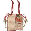 Primitives By Kathy 6" Santa's Magic Key Christmas Ornament 105053