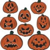 Beistle Vintage 6.5"-9.5" Halloween Pumpkin Cutout Decorations 00441