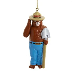 3.5" Smokey The Bear With Shovel Christmas Ornament SM1211