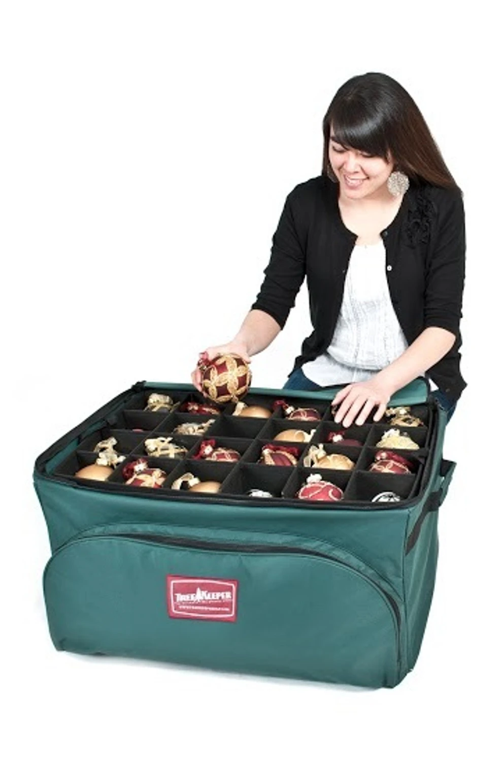 Tree Keeper 3 Tray Christmas Ornament Keeper Storage Bag With Front Pocket TK-10127 4 Tree Keeper 3 Tray Christmas Ornament Keeper Storage Bag With Front Pocket TK-10127 - Image 4