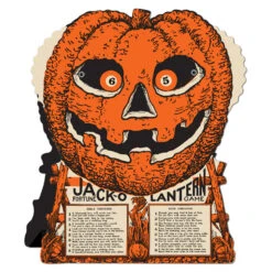 Beistle Vintage 9" Jack O Lantern Fortune Wheel Game Halloween Decoration 01551