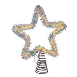 12.2" LED Lighted Warm White Silver Tinsel Star Christmas Tree Topper AD1022WW 19 12.2" LED Lighted Warm White Silver Tinsel Star Christmas Tree Topper AD1022WW -Christmas Decor Shop apigo3jyv 57256.1646091916