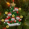 African American Christmas Tree Family Of 5 Personalized Christmas Ornament AA827-5