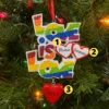 Pride "Love Is Love" Personalized Christmas Ornament OR1455