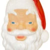 17" Santa Face Lighted Christmas Blow Mold Decoration C3410