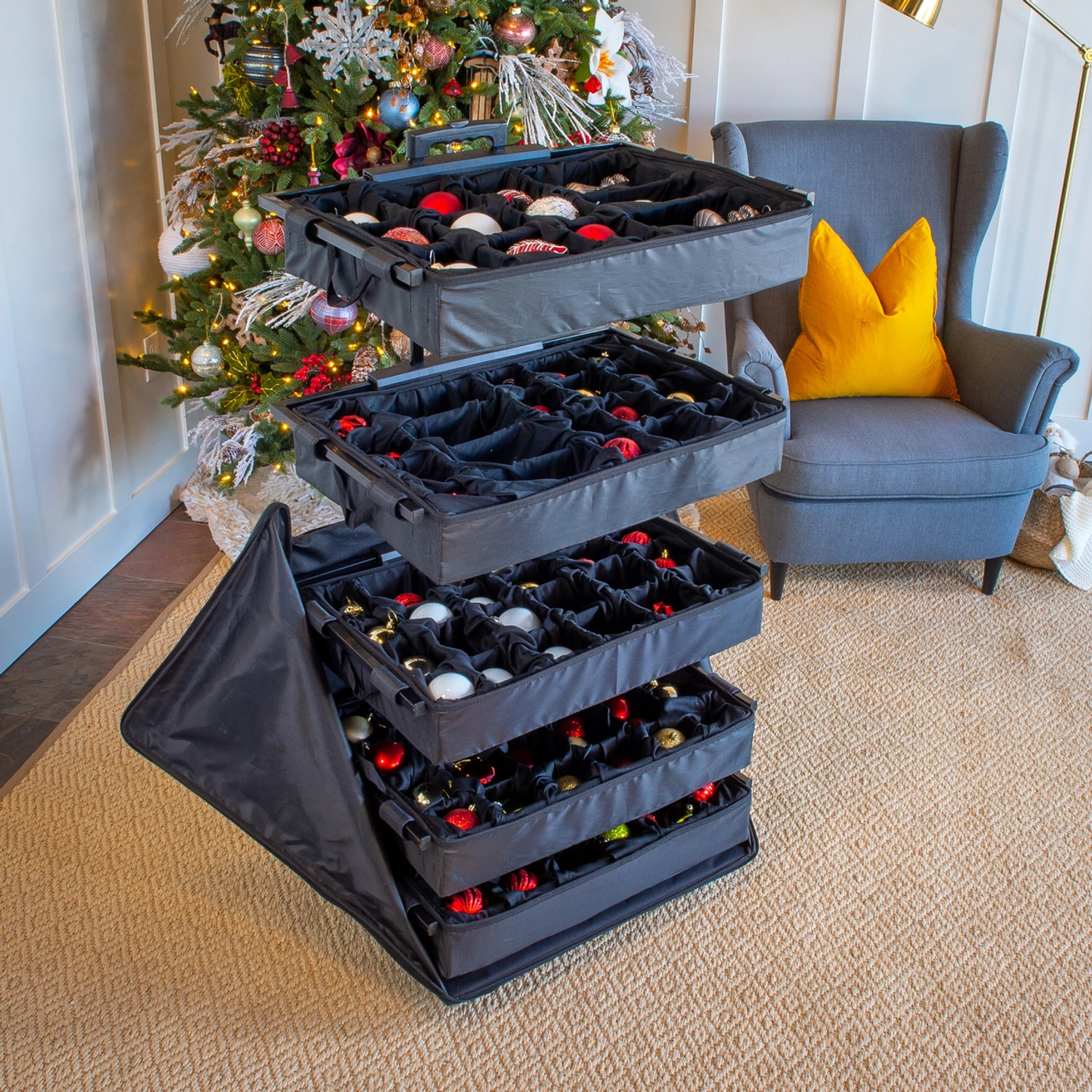 Tree Keeper Telescoping 5 Tray Christmas Ornament Storage 30010 1 Tree Keeper Telescoping 5 Tray Christmas Ornament Storage 30010