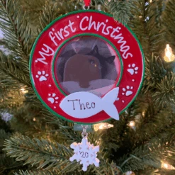 Kitty Cat's First Christmas Picture Frame Personalized Christmas Ornament PF1716 -Christmas Decor Shop apilwl4ms 91759.1646091888