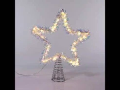 12.2" LED Lighted Warm White Silver Tinsel Star Christmas Tree Topper AD1022WW 18 12.2" LED Lighted Warm White Silver Tinsel Star Christmas Tree Topper AD1022WW -Christmas Decor Shop apimhewlu 45772.1646091915