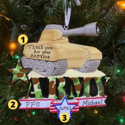 Tank Personalized Christmas Ornament OR1397