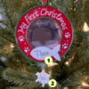 Kitty Cat's First Christmas Picture Frame Personalized Christmas Ornament PF1716