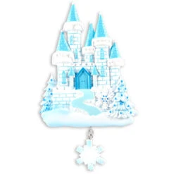 Blue And White Ice Castle Personalized Christmas Ornament OR1462 -Christmas Decor Shop apiqxdcjd 15301.1646091960