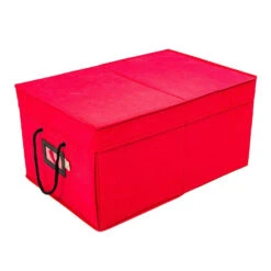 Santa's Bags Red 3 Tray Ornament Storage Drawer With Lid SB-10452-RED -Christmas Decor Shop apirq2swr 25300.1646091894