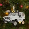 White Jeep 4X4 Personalized Christmas Ornament White OR1763-W