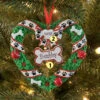 Puppy's First Christmas Wreath Personalized Christmas Ornament OR1612