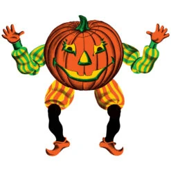 Beistle Vintage 30" Jointed Jack O Lantern Goblin Halloween Decoration 00442