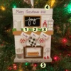 5" Fireplace Mantle Stocking Family Of 3 Personalized Christmas Ornament OR2030-3