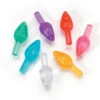 100 Pack 5/8" Multi Color Ceramic Tree Plastic Replacement Light Bulbs P0668