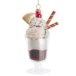 5.25" Ice Cream Sundae Glass Christmas Ornament T3108