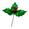 Kurt Adler 19" Large Green Holly Leaf With Red Berry Pick C0305