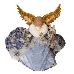 17" Indigo Blue Delft Angel Christmas Tree Topper J6099 -Christmas Decor Shop j6099 05 70425.1653408812