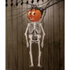 Bethany Lowe 30" Jack & Cat Hanging Posable Skeleton Tin Vintage Halloween Decoration TF3255