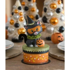 Bethany Lowe 8" Halloween Kitty Binks On Box Vintage Halloween Decoration TL3355