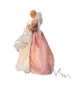 Kurt Adler 14" Pink & Ivory Angel Christmas Tree Topper UL2252 -Christmas Decor Shop ul2252 02 73144.1746545208